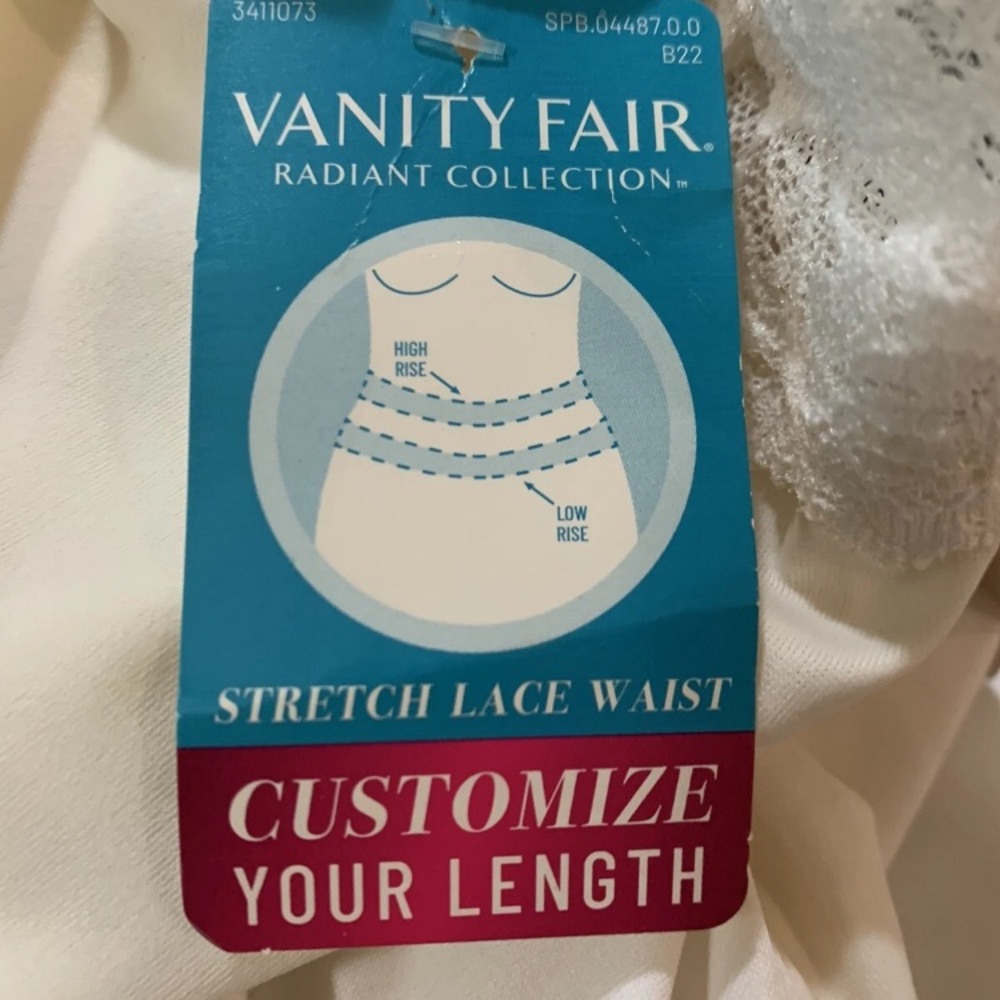 Vanity Fair Half Slip XL 24” Star White Lace Waist NWT - Picture 6 of 6